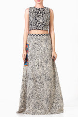 Dimple Raghani Crop Top and Skirt