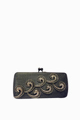 Meera Mahadevia Grey Broach Clutch