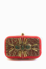 Etre Designs Red Sequins Gold Rush Clutch
