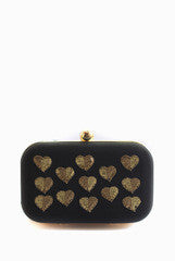 Etre Designs Black Gold Heart Clutch