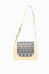Fizza Print and Gold Square Bag