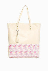 Fizza Print and Cream Tote