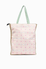 Fizza Print and Gold Jhola Bag