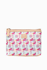 Fizza Print and Peach Vanity Pouch