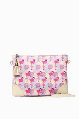 Fizza Print and Cream Square Bag