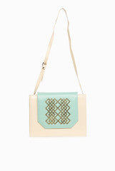 Fizza Blue and Gold Square Bag