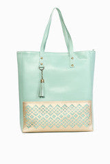Fizza Blue and Gold Tote