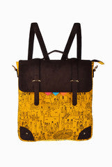Funk For Hire Yellow Haversack/Sling bag