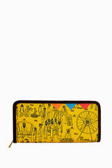 Funk For Hire Yellow Mela Printed Wallet