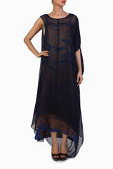 Ginaz Black And Tie-Dye Dress