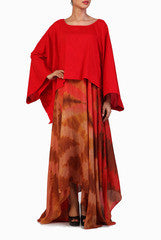 Ginaz Orange Tie & Dye Dress