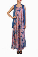 Ginaz Blue Tie & Dye Dress