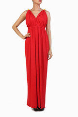 Ginaz Red Maxi Dress