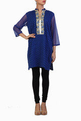 Ginaz Blue Hakoba Kurta