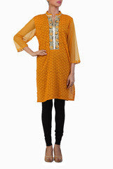 Ginaz Yellow Hakoba Kurta