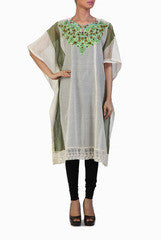 Ginaz Off White Poncho