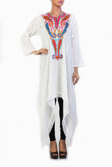 Ginaz White Cotton Zakat Tunic