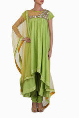 Ginaz Green Anarkali