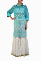Ginaz Kota Shirt With Off White Sharara