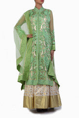 Ginaz Anarkali With Green Embroidered Jacket