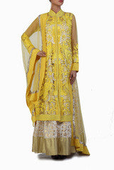 Ginaz Anarkali With Yellow Embroidered Jacket