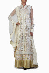 Ginaz Anarkali With White Embroidered Jacket