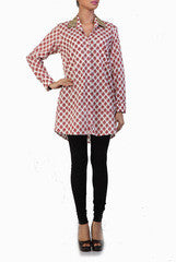 Ginaz Red Printed Shirt