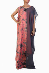 Ginaz Tie & Dye With Georgette Dress