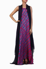 Ginaz Purple And Blue Dress