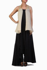 Ginaz Black And Gold Maxi Dress