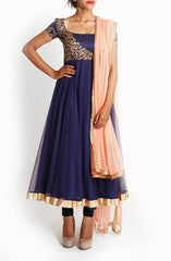 Geethika Kanumilli Midnight Blue Anarkali