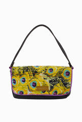 Hepburnette Peacock Kantha Print Clutch