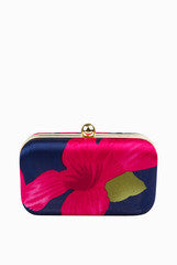 Hepburnette Pink Flowery Clutch