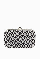 Hepburnette Monochrome Drizzle Clutch