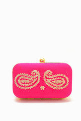 Hepburnette  Pink Zing Clutch