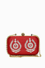 Hepburnette Red Fito Clutch