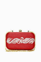 Hepburnette Red Zoho Clutch