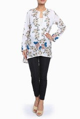 Rahul Singh White And Blue Tunic Top