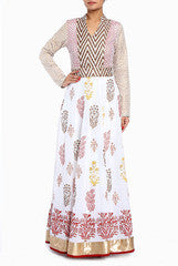 Rahul Singh White Anarkali