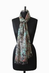 IHKAR Harmony Check Wool Silk Stole