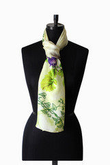 IHKAR Green Leaf Wool Silk Stole