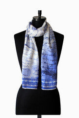 IHKAR Blue Letter Silk Stole