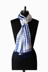 IHKAR Blue Tie And Die Stole
