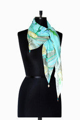 IHKAR Blue Silk Stole