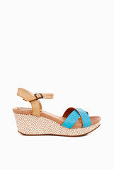 INTOTO Blue Strappy Wedges