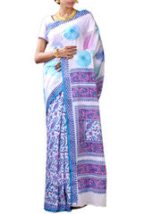 White & Blue Saree