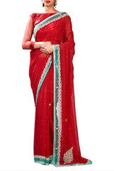 Maroon Zardosi Saree