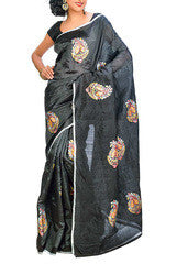 Black Art Silk Saree