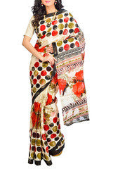 Multi Colors Brasso Saree