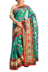 Green Chanderi Silk Saree